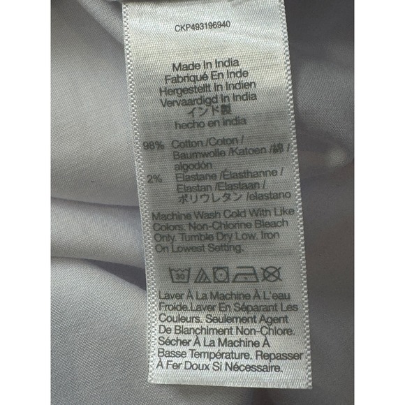 Madewell White‎ Popover Blouse Women's XL Long Sleeve V-Neck Cotton Blend NWT - Picture 8 of 9